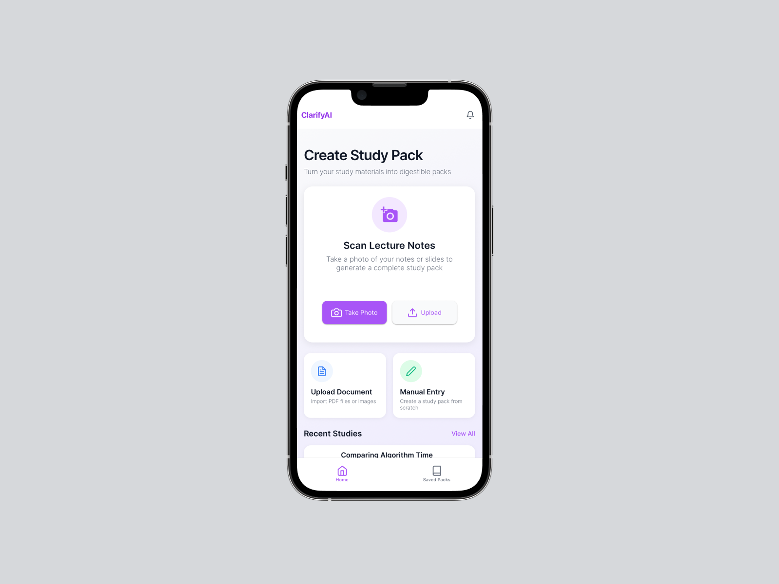 AI Study Companion interface